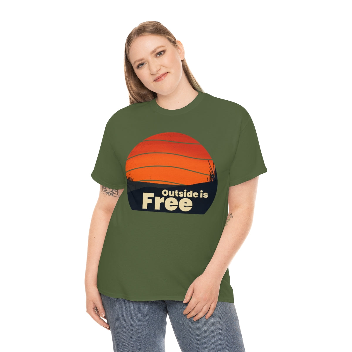 Outside is Free Unisex Heavy Cotton Tee