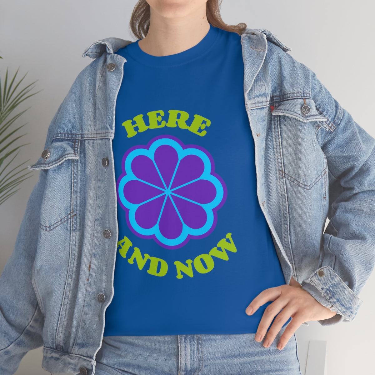 Here And Now Flower Unisex Heavy Cotton Tee