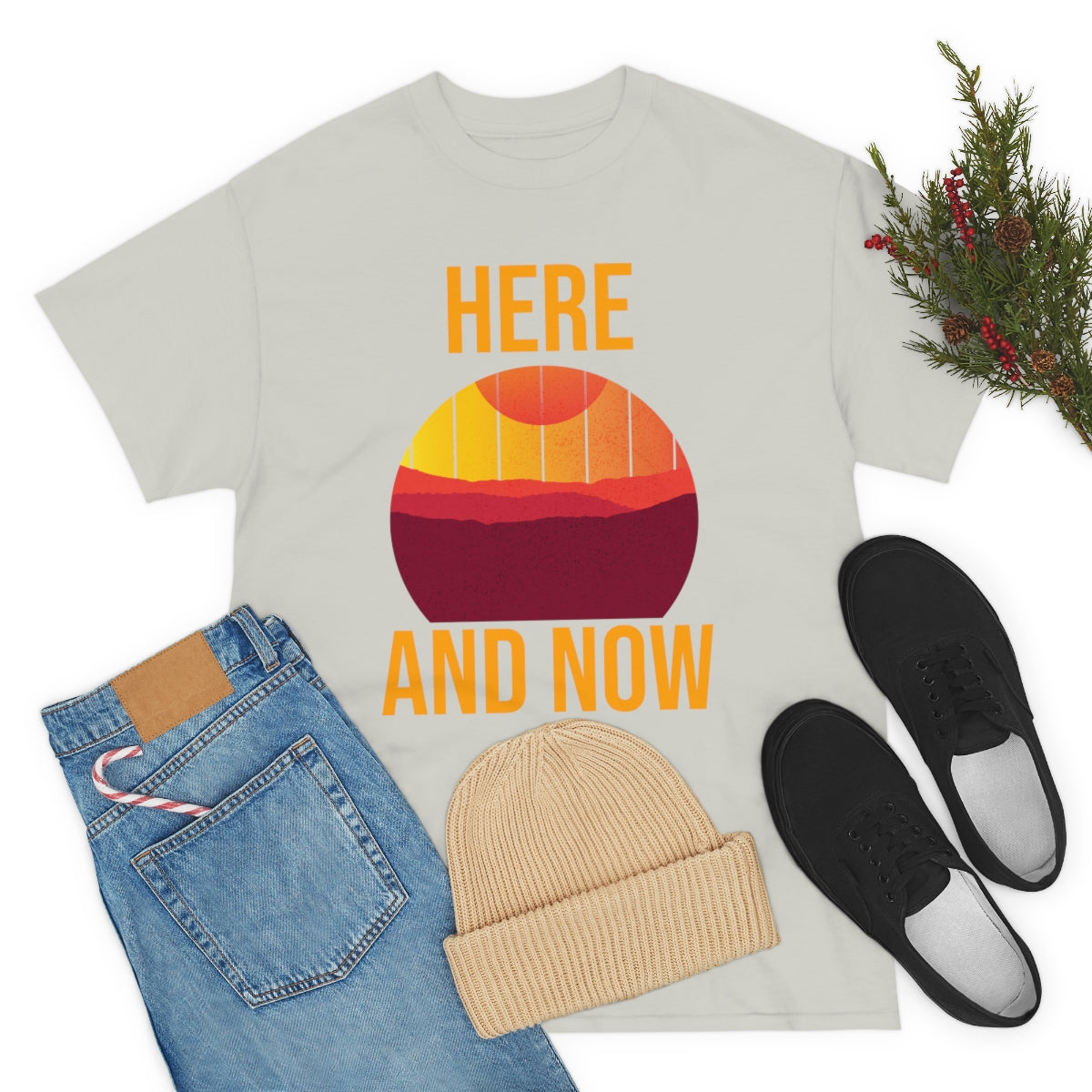 Here And Now Unisex Heavy Cotton Tee