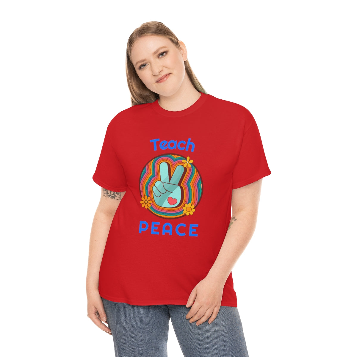 Teach Peace Unisex Heavy Cotton Tee