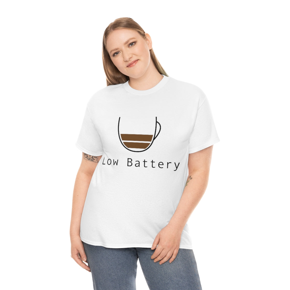 Low Battery Coffee Mug Unisex Heavy Cotton Tee