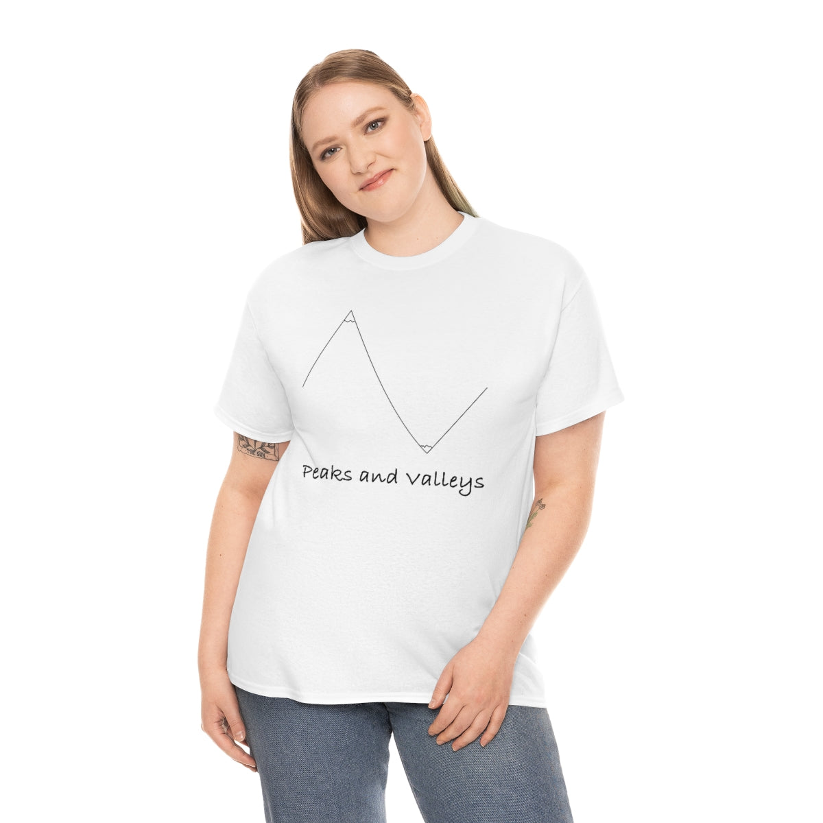 Peaks And Valleys Unisex Heavy Cotton Tee