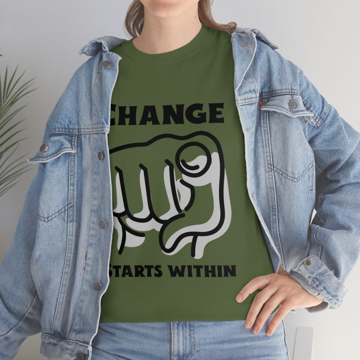 Change Starts Within Fist Unisex Heavy Cotton Tee