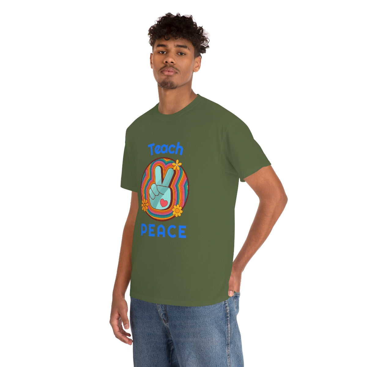 Teach Peace Unisex Heavy Cotton Tee