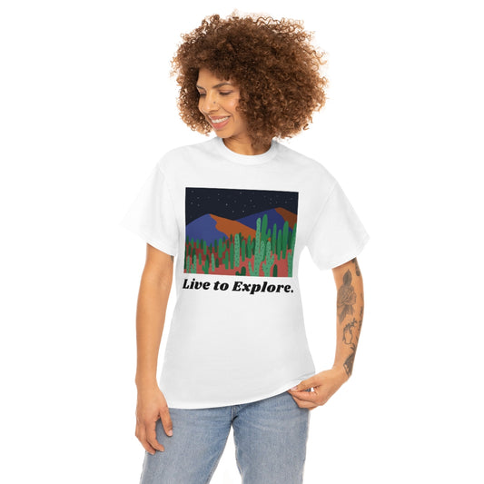 Live to Explore Unisex Heavy Cotton Tee