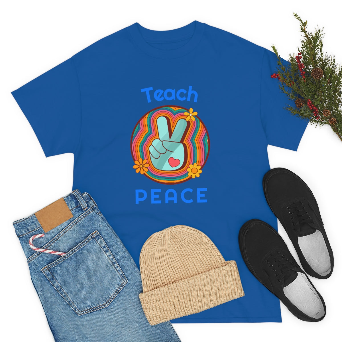 Teach Peace Unisex Heavy Cotton Tee