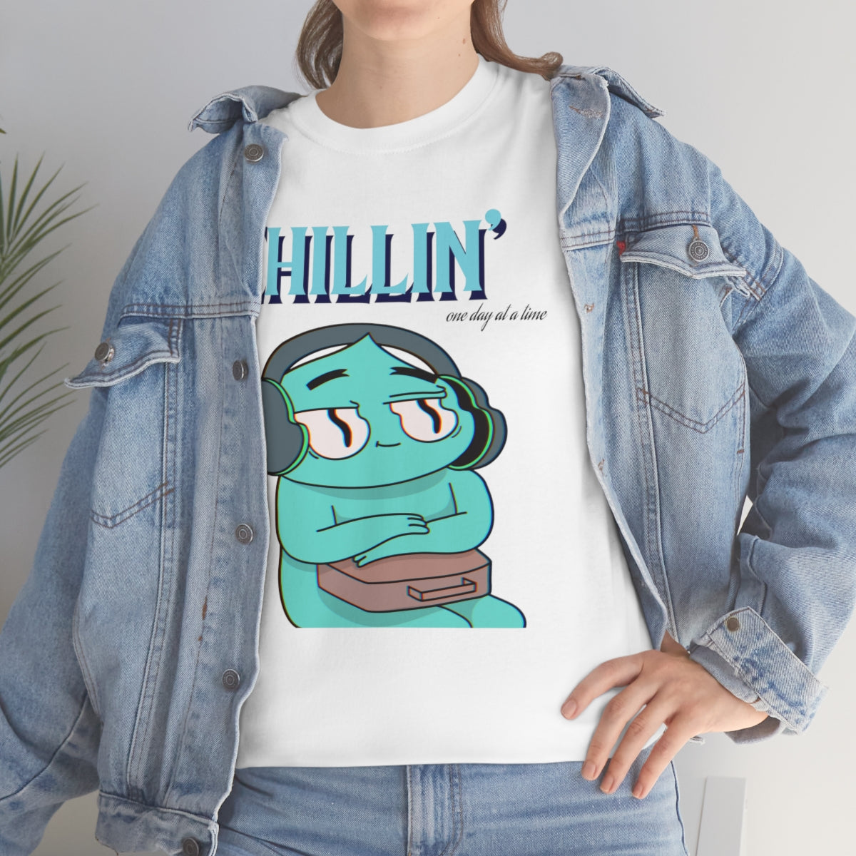 Chill Wavy Blue Dude Unisex Heavy Cotton Tee