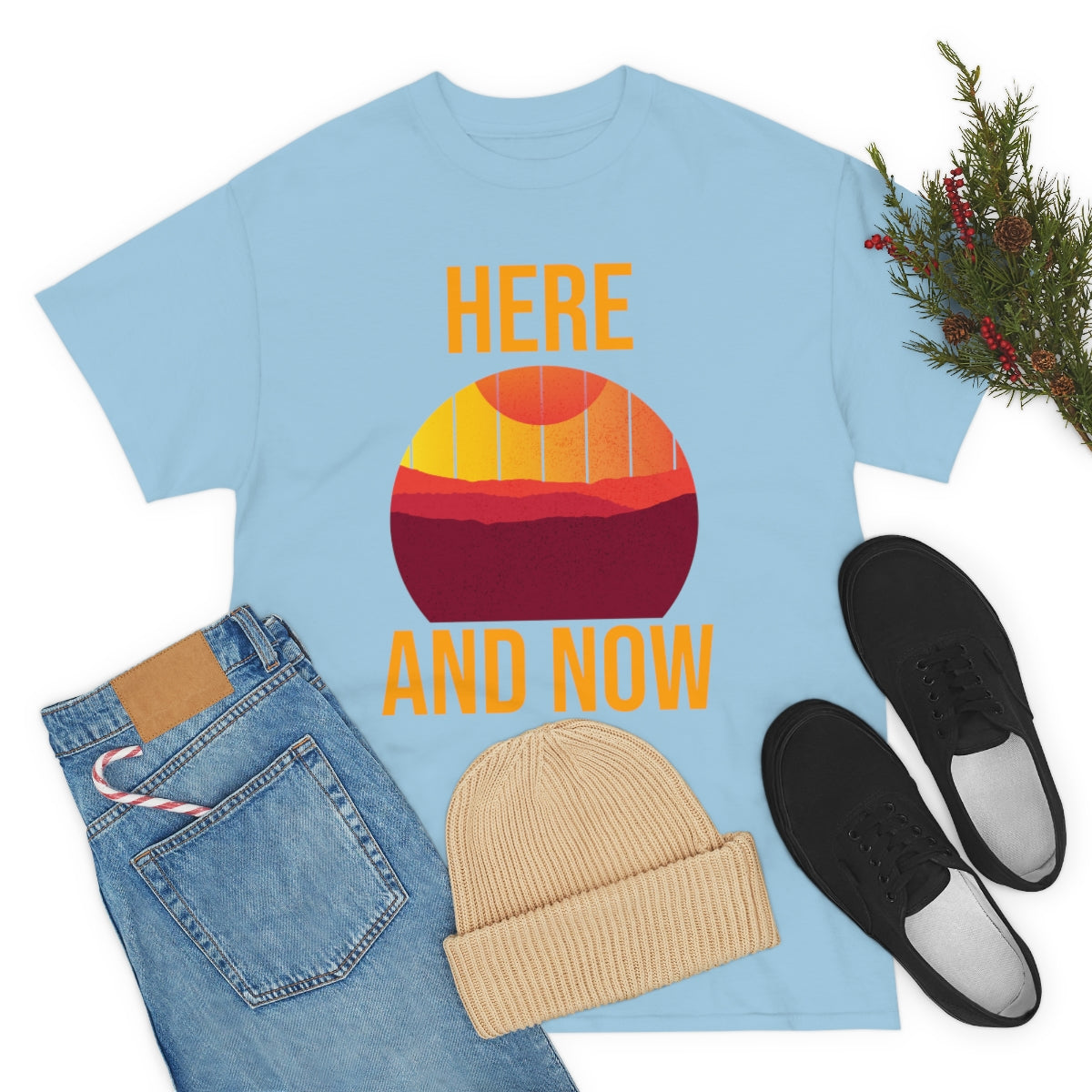 Here And Now Unisex Heavy Cotton Tee