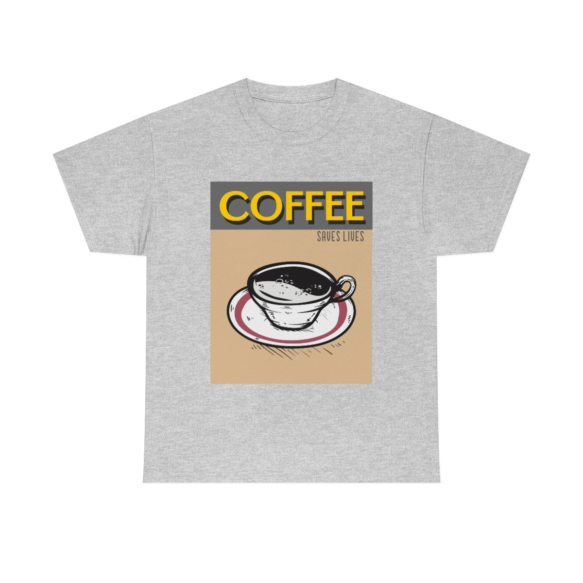 Coffee Saves Lives Unisex Heavy Cotton Tee