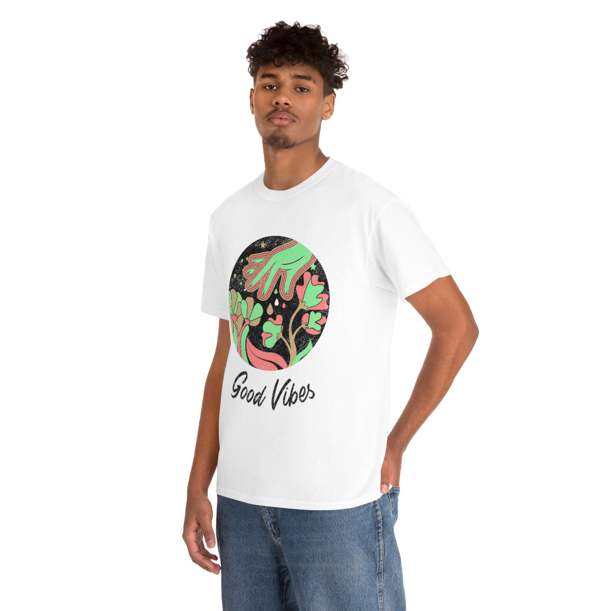 Good Vibes Trippy Unisex Heavy Cotton Tee