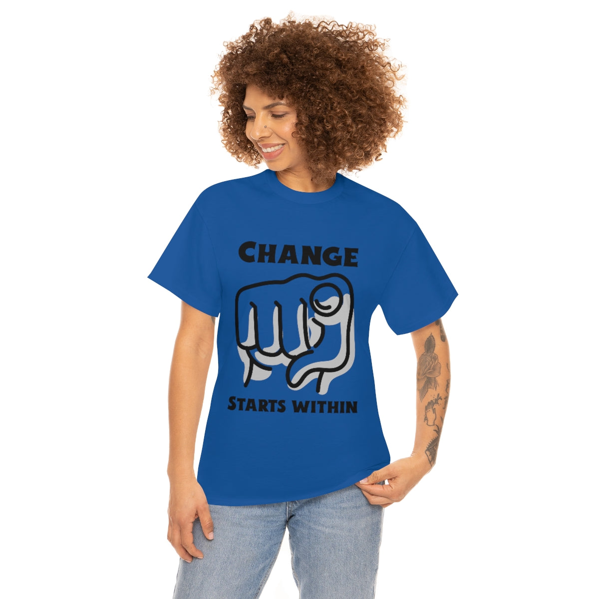 Change Starts Within Fist Unisex Heavy Cotton Tee