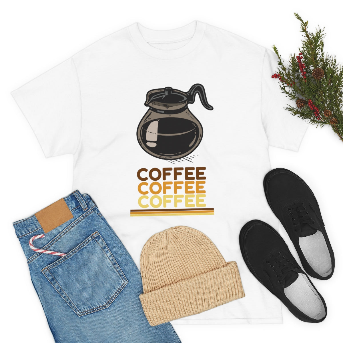 Coffee Coffee Coffee Unisex Heavy Cotton Tee