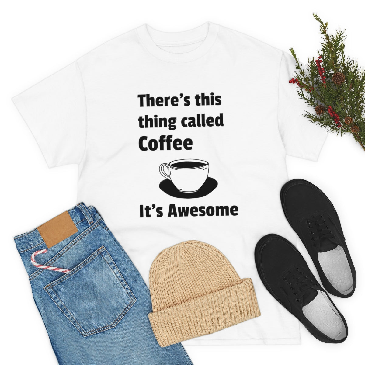 Coffee Is Awesome Unisex Heavy Cotton Tee